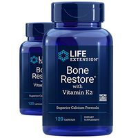 Life Extension Bone Restore with Vitamin K2, 120 Caps (2-Pack)
