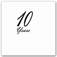 10 Years Classy Black Beverage Napkin (16 CT) by Partypro