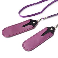 Lucky Shop1234 Pack of 2 PU Leather Necklace Lanyard with Pouch, Electronic Cigarette Carrying Case Bag Cover for Ecig Ego, eGo-t, eGo-w, eGo-c eGo-F, eGo Twist (Purple)