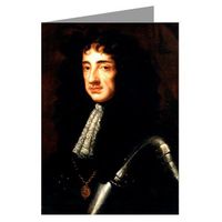 12 Vintage Notecards Set, portrait of King Charles II who Restored the Monarchy in 1660