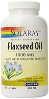 Solaray Flaxseed Oil Capsules, 1000 mg, 240 Count