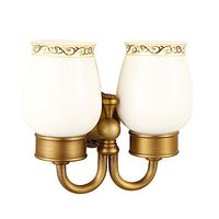 AUSWIND Antique Bronze Brushed Brass&Carved Wall Mounted Bathroom Hardware HW (Toothbrush Holder)