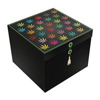 EZ Gift Box Colored Leaves Kabiss 10x10 Decorative Gifts Pops Up in Seconds Comes with Gift Tag and Tissue Paper - No Glue or Tape Required