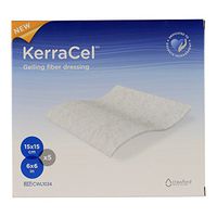 KerraCel 6"x 6" Gelling Fiber Wound Dressing (CWL1034) - Absorbs and Isolates Wound Drainage and Bacteria, Micro-Contours to The Wound Bed, Maintains Healthy Moisture Levels (Box of 5)
