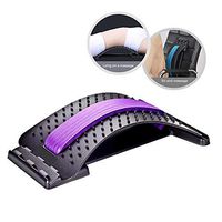 OLIECO Back Massage Stretcher for Pain Relief Lumbar Support Lower and Upper Back Stretching Spinal Muscle Pain Relief Device (Purple and Black)