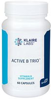 Klaire Labs Active B Trio - B12 as Methylcobalamin, Metafolin Folate L-5-MTHF & B6 as P-5-P in Small, Easy Swallow Pills (60 Capsules)
