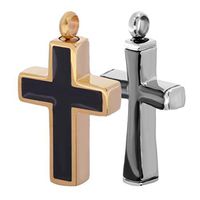 2pcs Cremation Jewelry Cross Urn for Ashes Memorial Keepsake Pendant DIY Woman Pretty Beautiful Simple Lovely Cheap Women Aesthetic Fashionable Womens