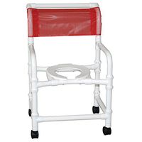 MJM International E122-3TW-KD Echo Wide Knocked Down Shower Chair, Royal Blue/Forest Green/Mauve