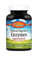 Carlson - Natural Digestive Enzymes, Digestive Aid #34 with Protease, Amylase & Lipase, Digestive Support, Nutrient Absorption & Optimal Wellness, 250 Tablets