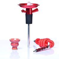 Kumiy Hookah Stem, Portable Bottle Hookah Shisha Set/Kit, Ceramic Shisha Bowl, Hookah Hose, Stem, Coal Clamp, Suitable for Wine, Champagne, Glass Bottles (B)