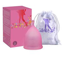 LWWOZL Menstrual Cup|Reusable Silicone Menstrual Cup|Leakproof Washable|Large (Color : Pink, Size : 2.7×1.9in)