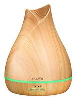 VicTsing 500ml Essential Oil Diffuser, Ultrasonic Aroma Diffuser with 10-20 Hours Longer Working Time, Humidifier with Waterless Auto-Off Function, 4 Timers for Home Office, Yellow