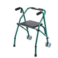 BNSDMM rollator Walker with seat Walker - Elderly Walker, Foldable Seat Walker Aluminum Adjustable Height Walker Rehabilitation Exerciser - Lightweight and Portable