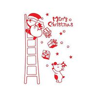 Wall Window Stickers Santa Claus Christmas Xmas Vinyl Art Decoration Decals