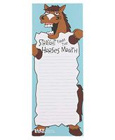 Straight From The Horses Mouth Magnetic Animal Print Notepad by LazyOne | 50 Easy Tear Off Sheets Of Paper (ONE SIZE)