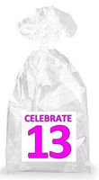 Celebrate 13th Birthday Party Favor Bags with Ties - 12pack