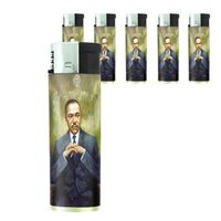 Butane Refillable Electronic Lighter Set of 5 Pieces Martin Luther King Jr Design-007