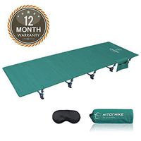 HITORHIKE Camping Cot Compact Folding Cot Bed for Outdoor Backpacking Camping Cot Bed (Green)