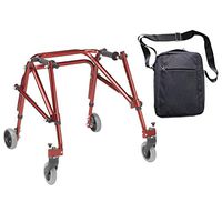 Drive Nimbo 2G Lightweight Posterior Walker, Small, Castle Red & Free Front Zip Pocket Medical Utility Black Bag! - #KA2200-2GCR