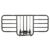 Drive Medical Half Length Bed Rail, Tool Free Adjustable Width, with Brown Vein Finish, Brown Vein, Half Length