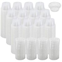 [400 Sets] 2 oz Souffle Cups with lids, Condiment Cups with Lids, 2 oz Containers with Lids,Great for Jello Shots, Bulk Portion Cups