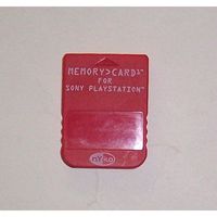 Red Playstation Memory Card
