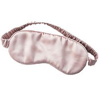 Sleep Mask 100% Silk Eye Mask Super-Smooth with Elastic Strap for Night Sleeping, Travel, Nap-Pink