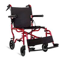HSRG Folding Lightweight Transport Wheelchair,with Flip Grip Arms,Swing Away Footrests,for Elderly,Disabled,Adult