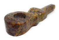 Matchpipe Butterfly Stone Cut 4 inches Tobacco Stone Pipe
