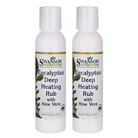 Swanson Eucalyptus Deep Heating Rub w/Aloe Vera 4 fl Ounce (118 ml) Gel (2 Pack)