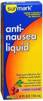 Sunmark Anti-Nausea Liquid Cherry Flavor - 4 oz, Pack of 6