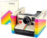 Polaroid Rainbow White One Step SX-70 Instant Camera in Original Box and Manual