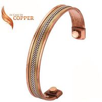 Copper Therapy 100% Pure Copper Magnetic Bracelet Arthritis Pain Relief, Treatment Healing for Men and Women