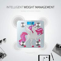 Beautiful Cartoon Pony Bathroomscale Infant Scale Digital Weight Scale Body Fat Tracks 8 Key Compositions Analyzer Sync with Fitness Apps 400 Lbs