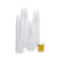 Xplosions 1 oz. Shot Cups, Clear Hard Plastic Cups, Round Party Cups/Tumblers [100 Pack]