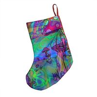 Hippie Mushrooms Fantastic Xmas Socks Hanging Decoration Candy Bag Party Holiday Christmas Santa Claus Home Decor Gift