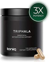 Triphala Capsules (Non-GMO) Super Strength: 50% Tannins Extract - 1200mg - Vegetarian - Optimal Digestive and Detoxification Support - 120 Veggie Caps