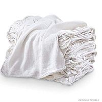 New Large 13x14 White 13x14 Industrial Shop Rags/Cleaning Towels 50 pc