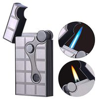 HUOWA Jet Torch Cigar Lighter Soft/Jet Flame Switchable Cigarette Lighter with Adjustable Flame Dial, Visible Tank and Butane Refillable for Tobacco Pipe & Cigar