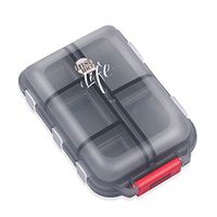 WSTA Pill Case,Portable Plastic Medicine Vitamin Pill Organizer Box for Travel Daily Weekly Purse or Pocket,10 Compartments Pill Container