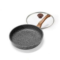 NBSXR 11 Inch Nonstick Frying Pan with Lid, with Heat Resistant Bakelite Handle, PFOA and PTFE-Free Cooking Skillet, for Gas Electric Induction Stove