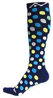 A-Swift Compression Socks Women & Men 20-30mmhg - Suits Nurses, Maternity Pregnancy - Below Knee High (Ocean Dots, Small)