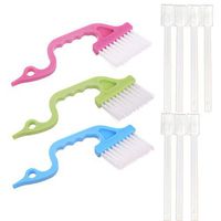 Window Cleaning Tools Door Window Track Cleaning Brushes Air Conditioning Shutter Cleaning Brushes Hand-held Groove Gap 10 PCS
