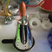 Hookah Bowl Wind Cover Charcoal Screen for Smoking Pipe Stainless Steel Tray Gadget Accessories Top Cup Carbon Windscreen Cover Wind (Silver)