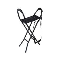 Old Man's Walking Stick Stool, Aluminum Alloy Light Four-Legged Cane Stool Old Man Folding Cane Chair Old Man Walking Stick Stool