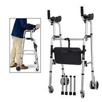 Rolling Walkers Walker Armrest Frame Four-Legged Can Upstream Mobility Walkers Walkers of The Elderly Upright Walker Walker with Seat and Wheels Walker with Seat