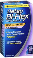 Osteo Bi-Flex Joint Health Triple Strength + MSM Formula Joint Shield + Glucosamine - 80 Coated Tablets