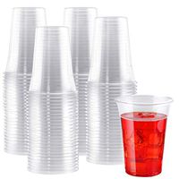 NYHI 100-Pack 9 oz Clear Plastic Drink Cups | Value Pack of BPA-Free Party Clear Disposable Cups Tumblers Use These Clear Plastic Cup Glasses for Drinks, Punch, Champagne Essential Party Supplies