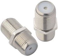 VCE 2-Pack Nickel Plated F-Type Coaxial RG6 Connector,Cable Extension Adapter