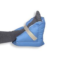 Heel Pillow - Pair - Wicking Fabric - Blue - Ulcer Prevention, Relieves Pressure on Feet/Heels -by Hermell Products